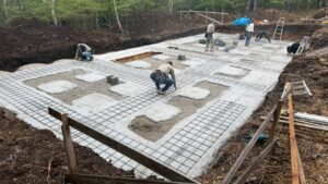 配筋作業の様子